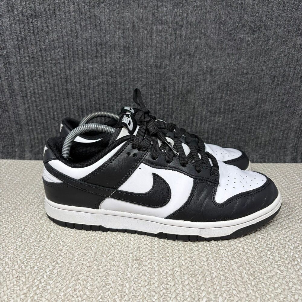 Nike Dunk Low Retro Panda White Black Leather Shoes Mens Size 9 DD1391-100
